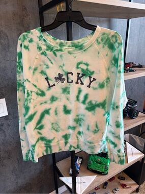 GRAYSON THREADS Lucky Green Tie-Dye Sweatshirt